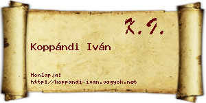 Koppándi Iván névjegykártya